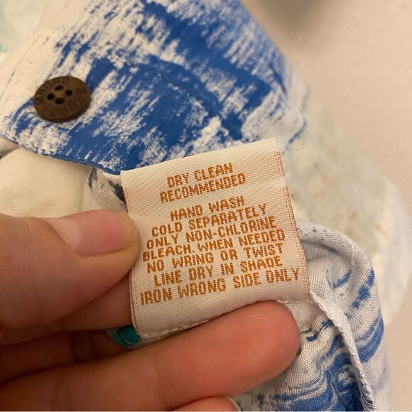 ROAD mens Cotton linen blend Short Sleeve button up Shirt coastal beachy -M - Picture 9 of 9